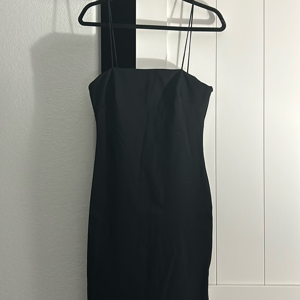 Form fitting black dress